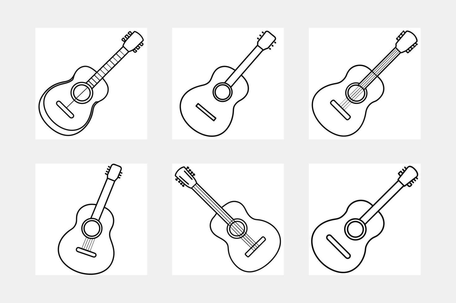 Engaging Guitar Line Art for Kids Coloring Adventures vector