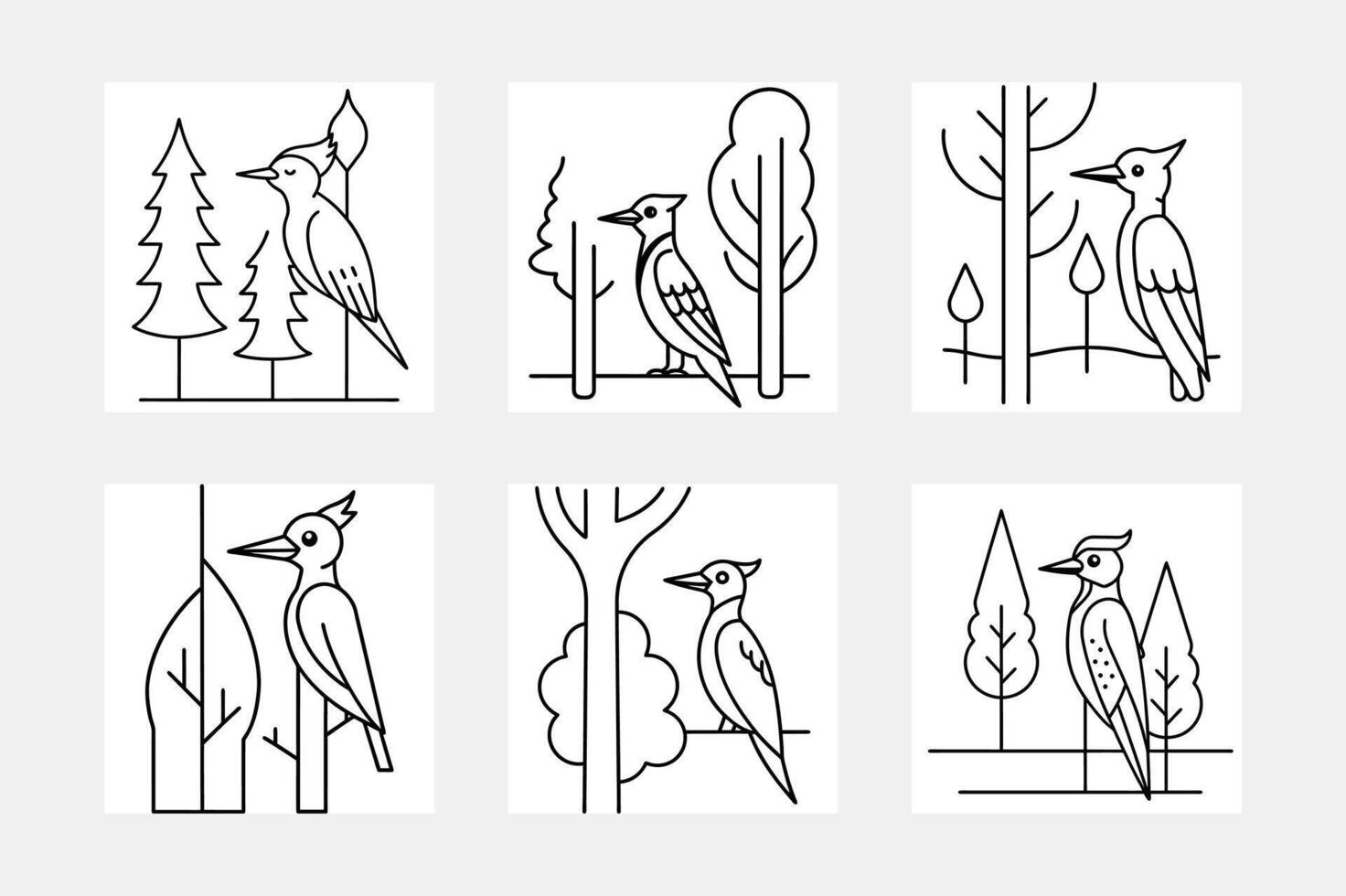 Unique Woodpecker Artwork to Enhance Your Decor vector