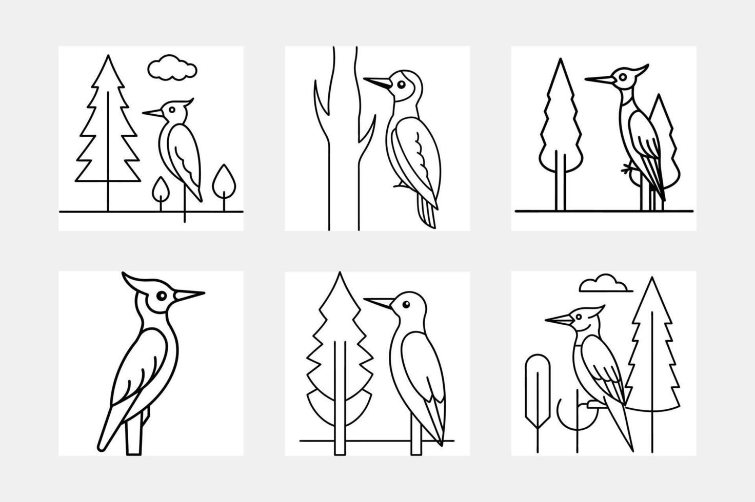 Creative Woodpecker Artwork Ideas for Your Home vector