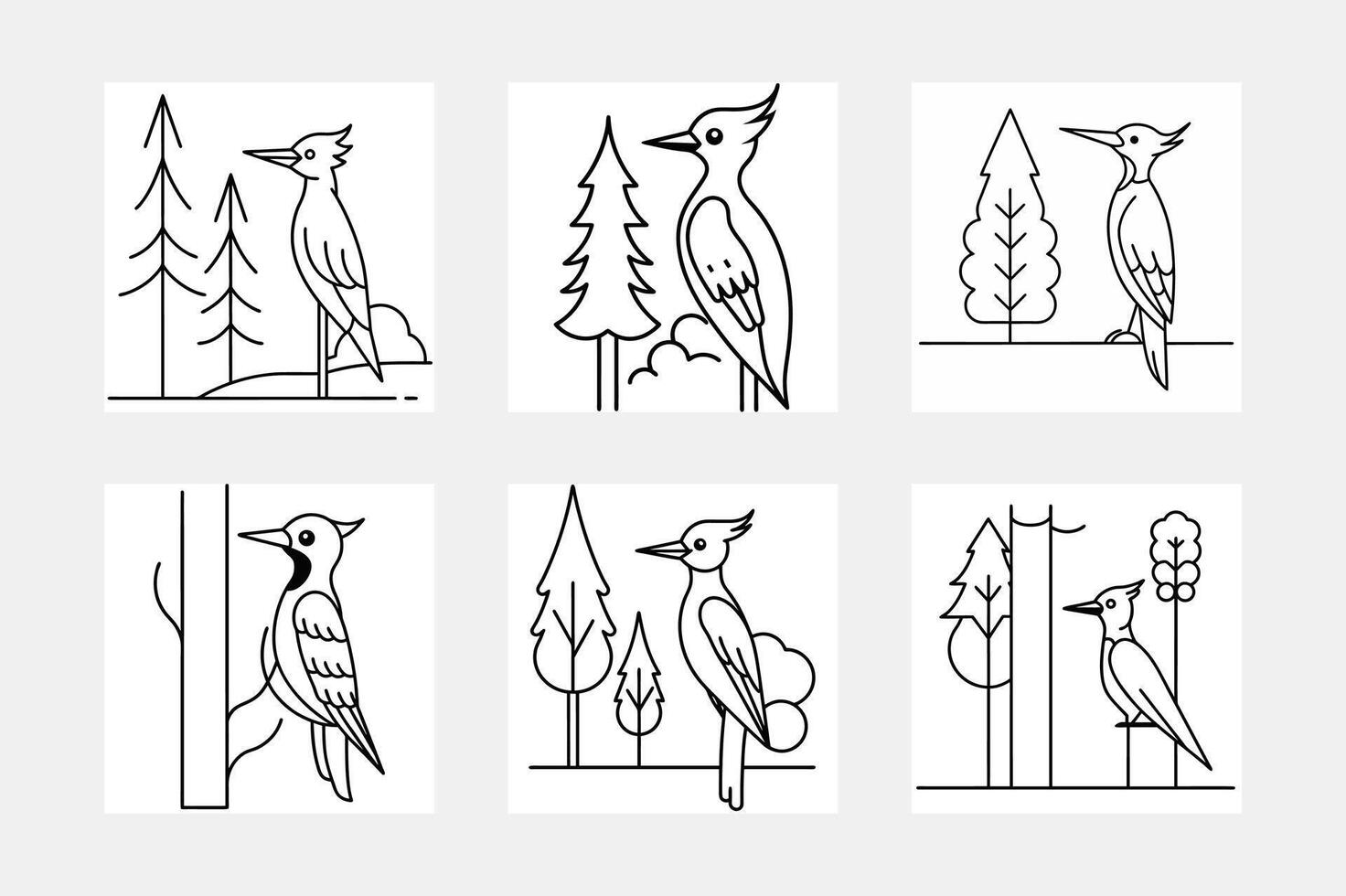 Beautiful Woodpecker Artwork for Nature Lovers vector