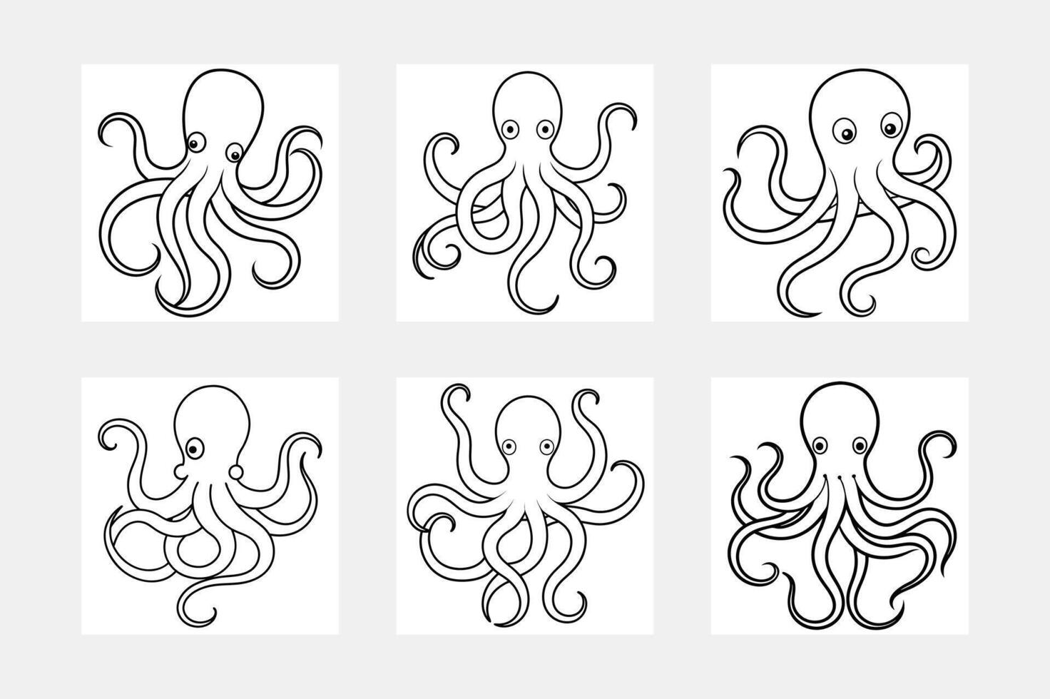 Explore the Sea with Octopus Line Art for Kids vector