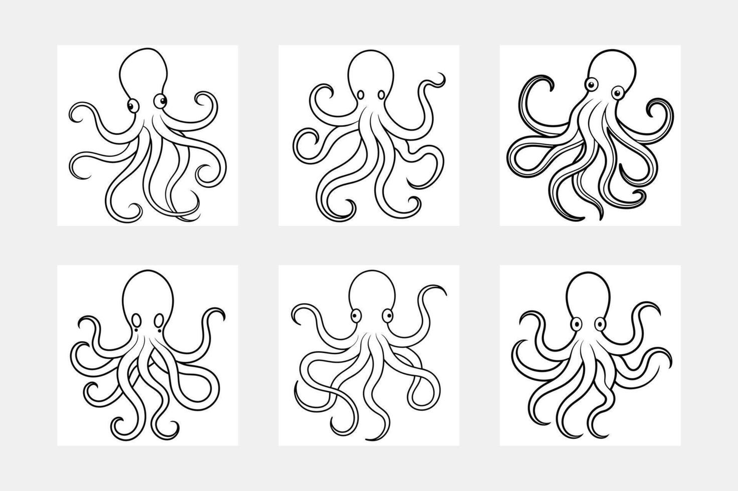 Dive into Imagination with Octopus Line Art for Kids vector