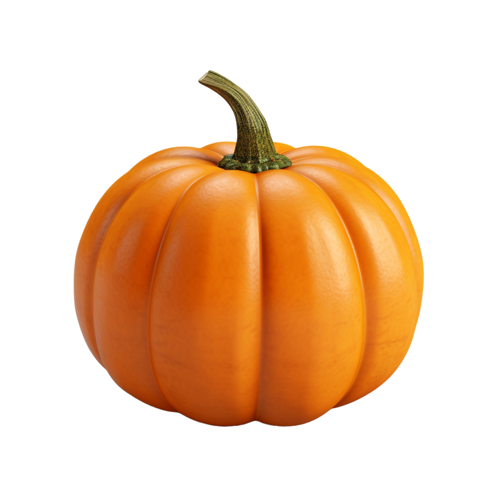 3d Orange Pumpkin isolated on transparent background png