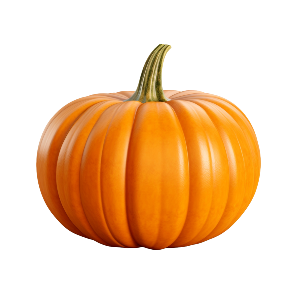 3d Orange Pumpkin isolated on transparent background png