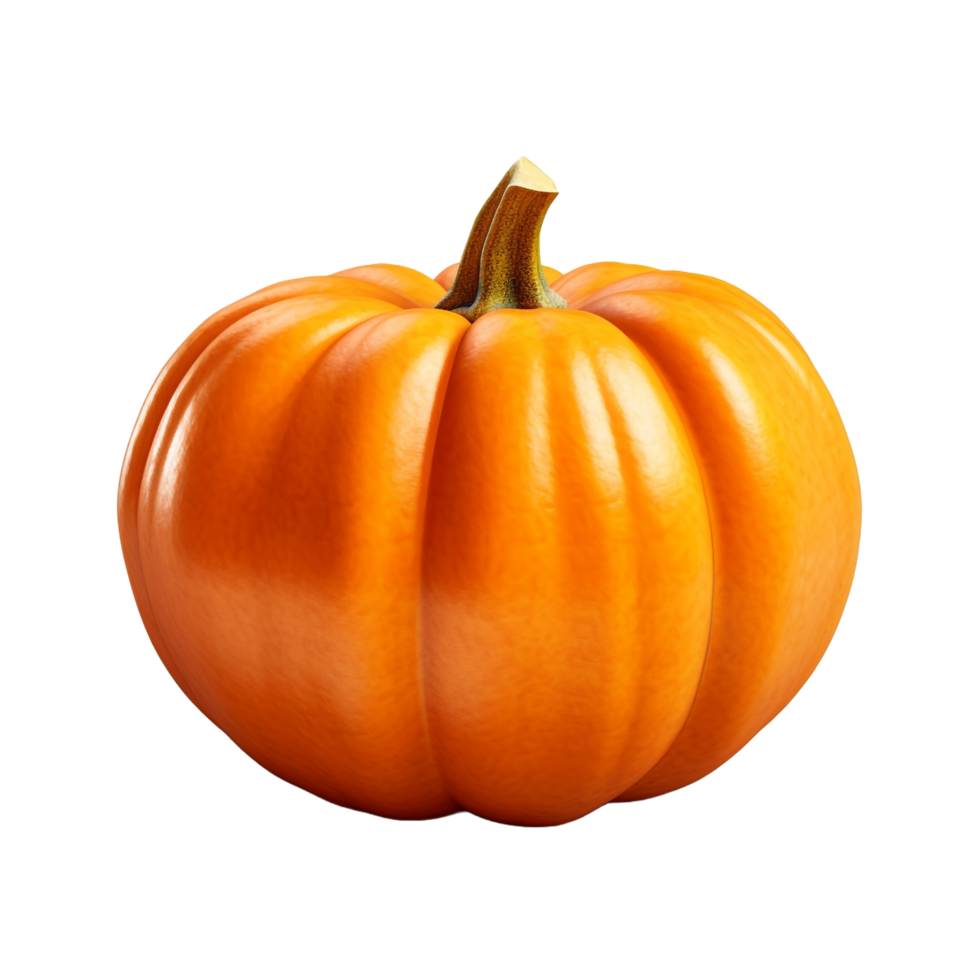 3d Orange Pumpkin isolated on transparent background png