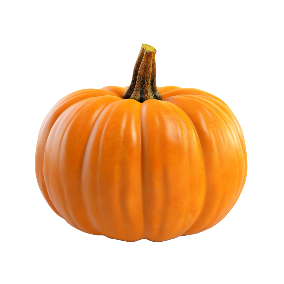 3d Orange Pumpkin isolated on transparent background png