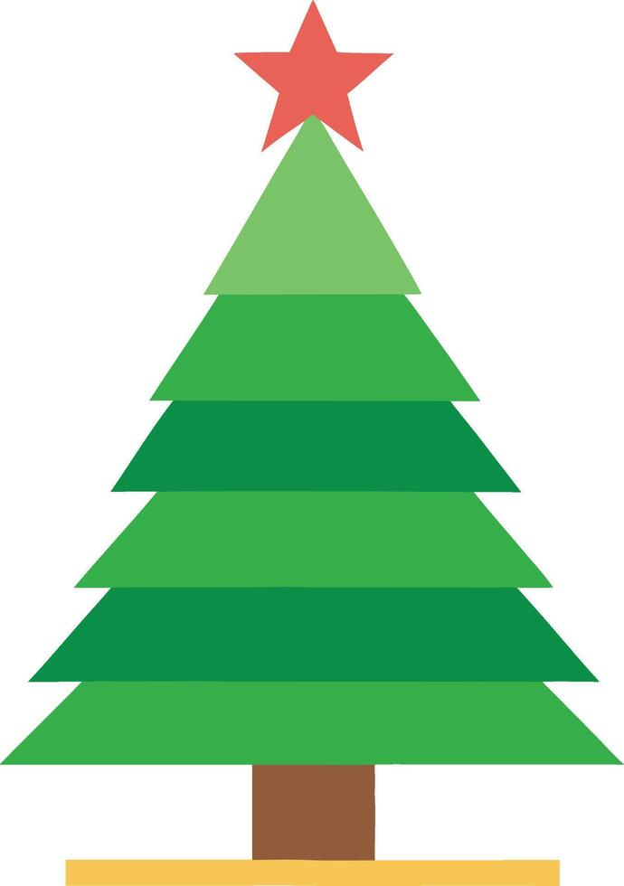 Christmas tree simple illustration vector