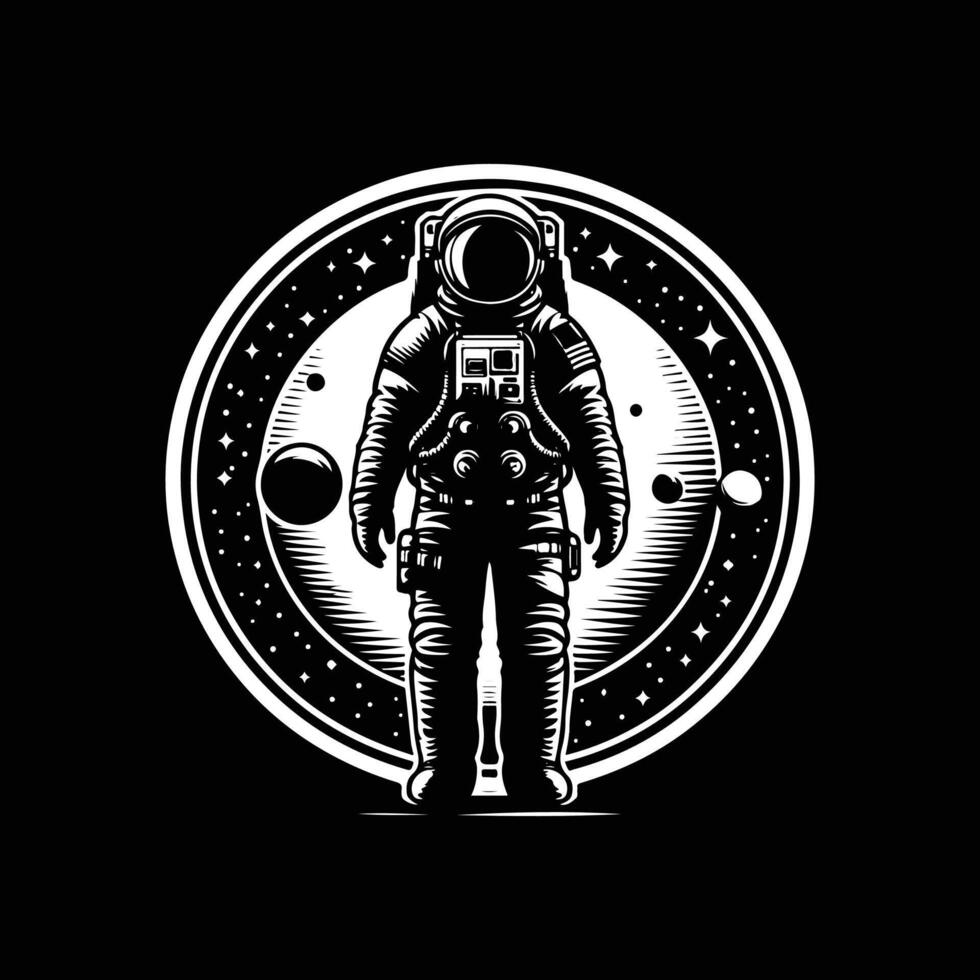 space astronaut illustration design on white background vector