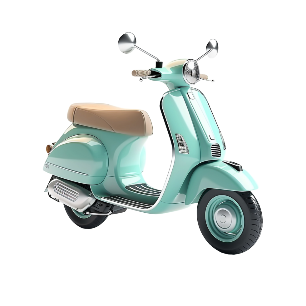 3d Scooter isolated on transparent background png