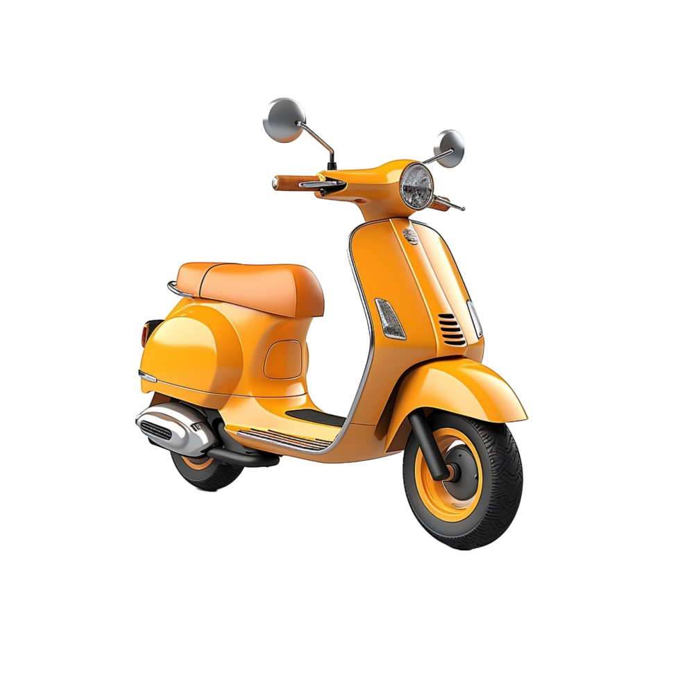 3d Scooter isolated on transparent background png