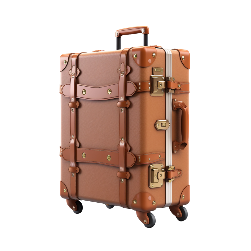 3d Suitcase isolated on transparent background png