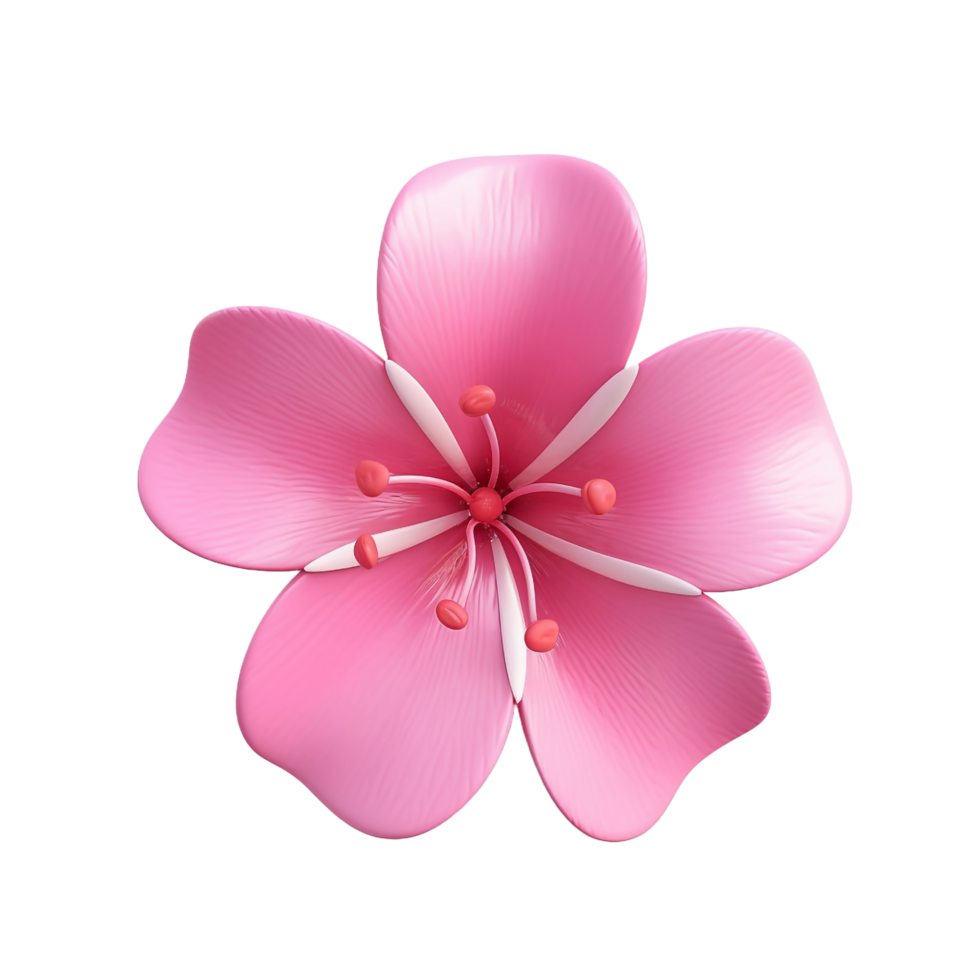 3d Pink Flower isolated on transparent background png