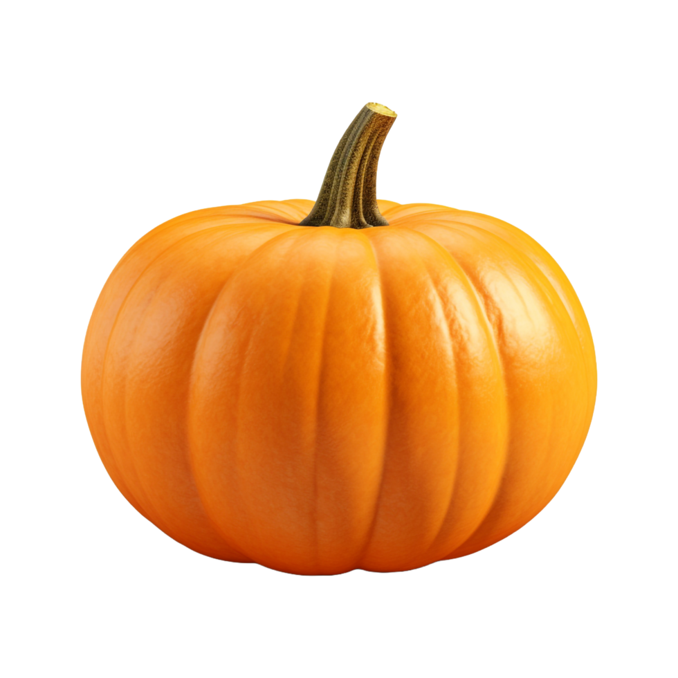3d Orange Pumpkin isolated on transparent background png