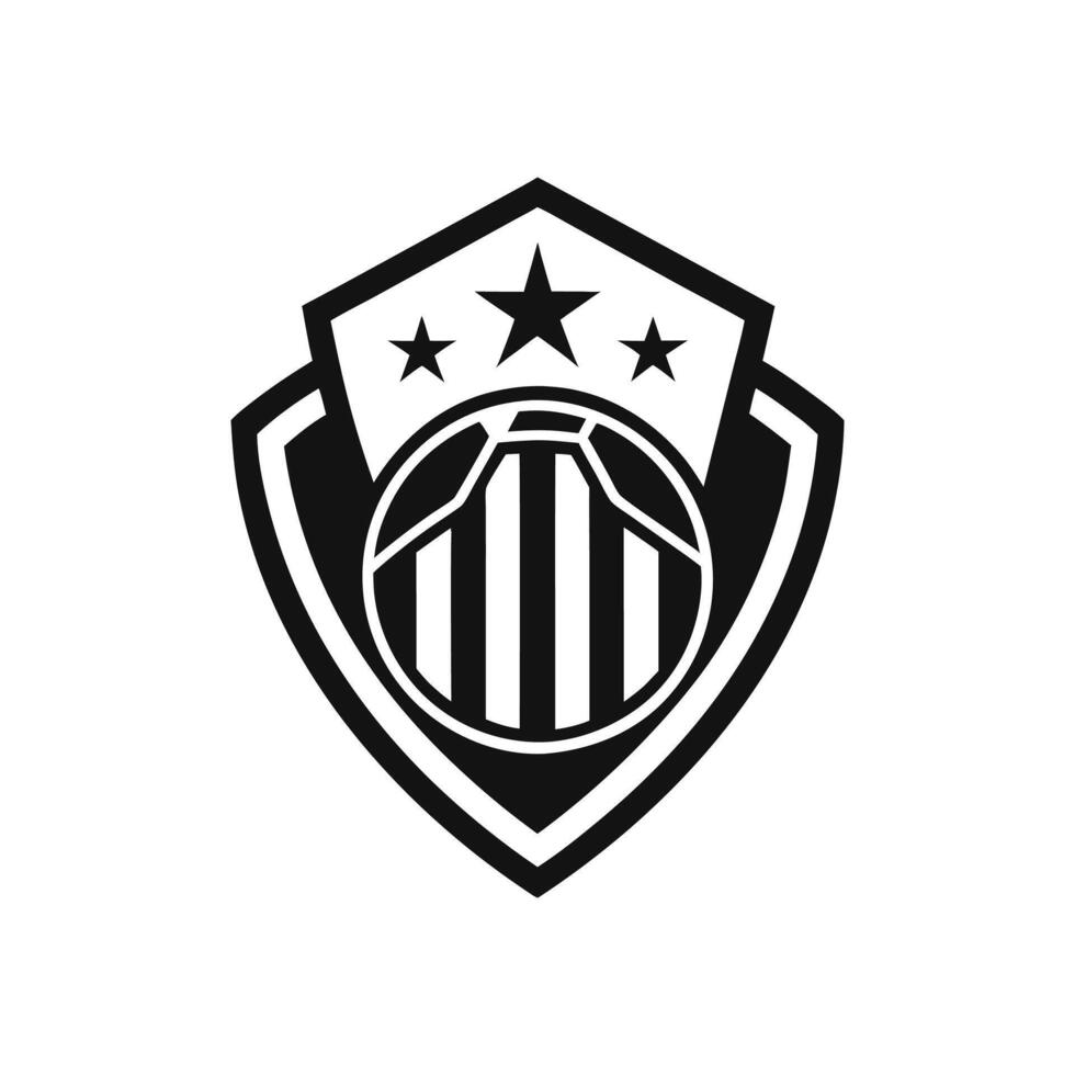 American soccer art silhouette logo icon design black and white vector