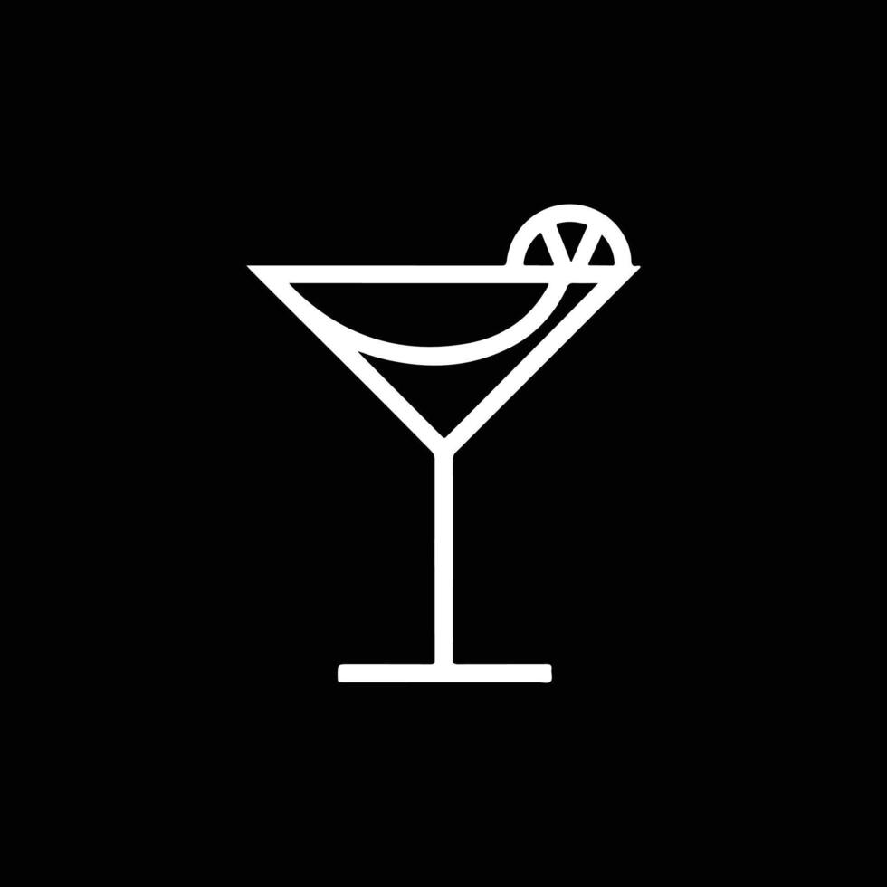 cocktail party icon, logo, , minimal design, cocktail party silhouette design black and white vector