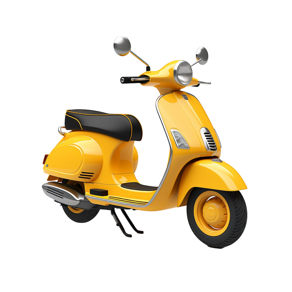 3d Scooter isolated on transparent background png