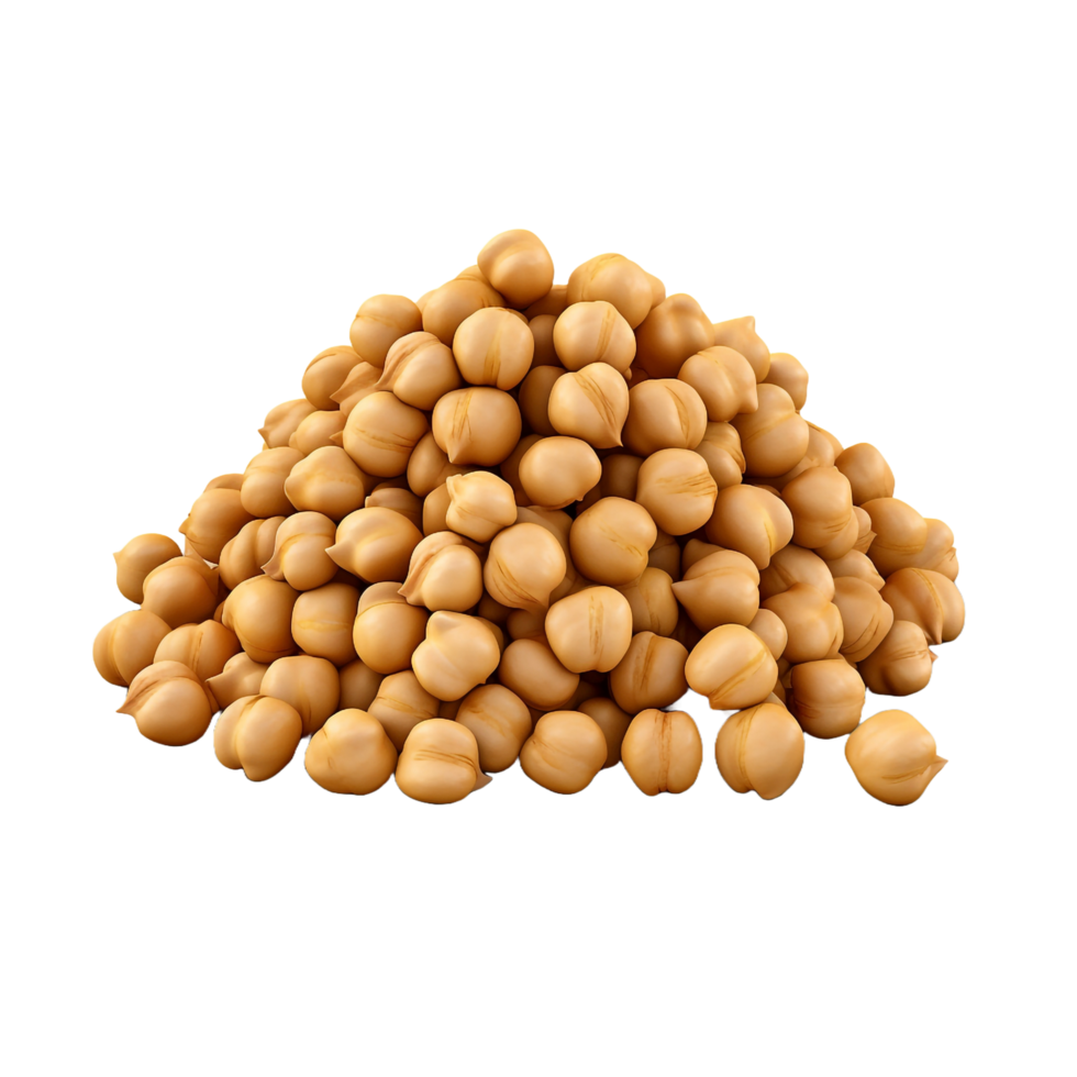 A heap of chickpeas isolated on transparent background png