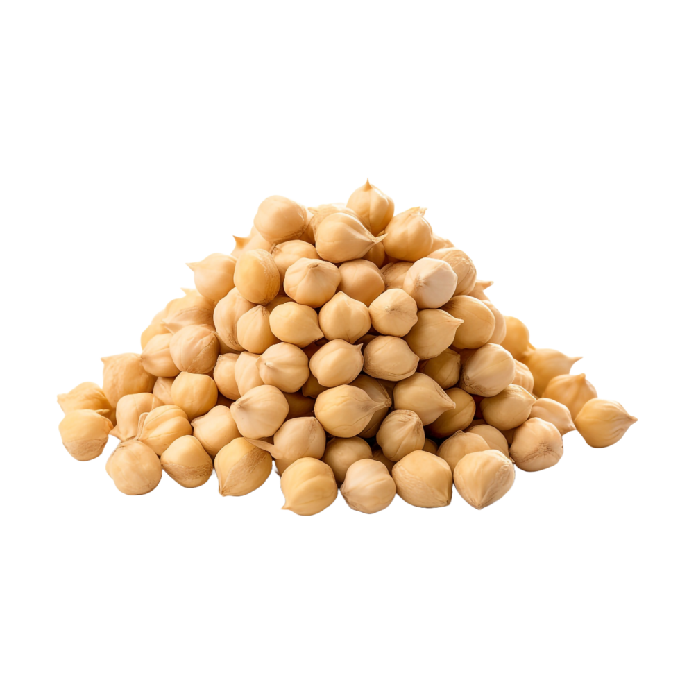 A heap of chickpeas isolated on transparent background png