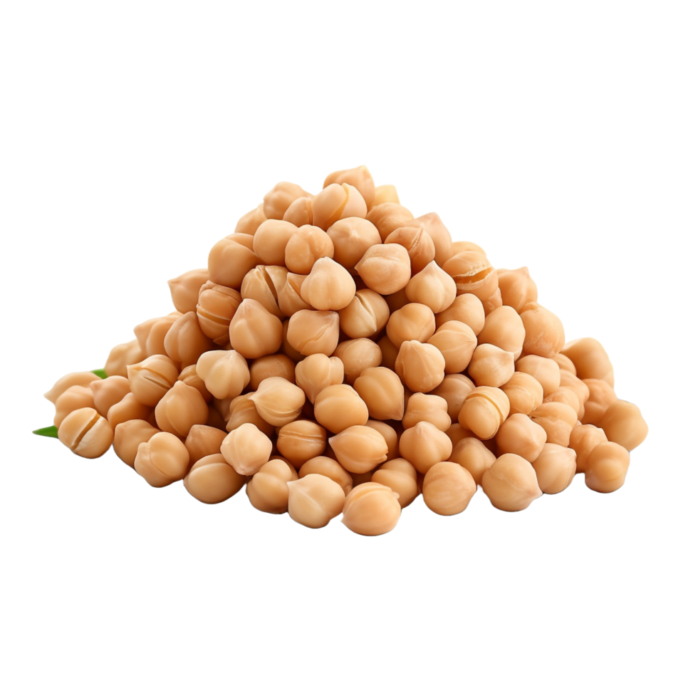 A heap of chickpeas isolated on transparent background png