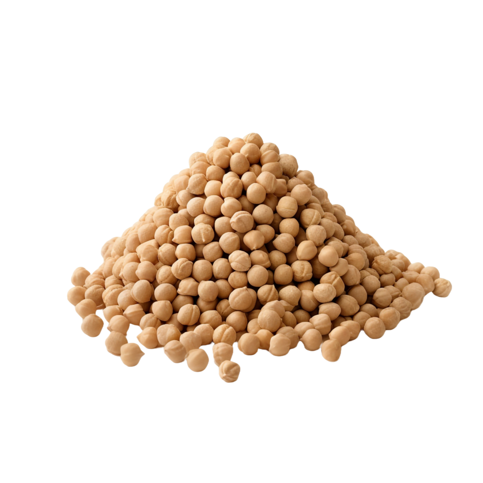 A heap of chickpeas isolated on transparent background png
