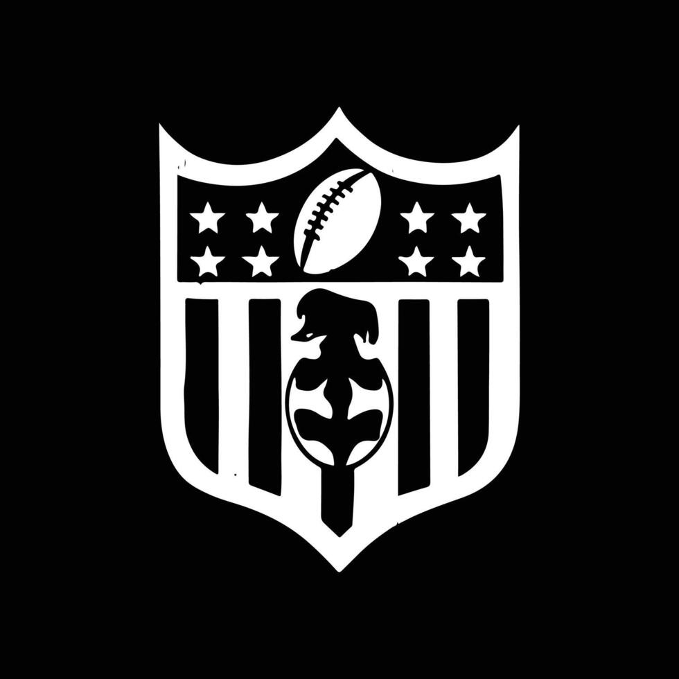 American football silhouette logo icon design black and white vector