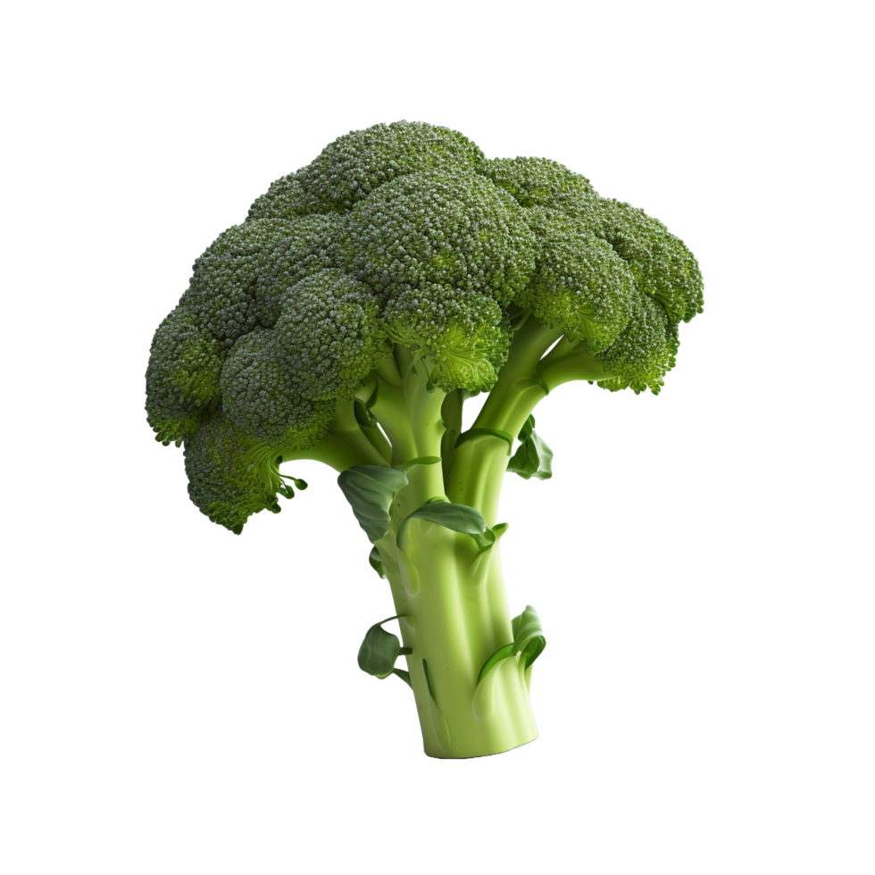 A broccoli 3d isolated on transparent background png