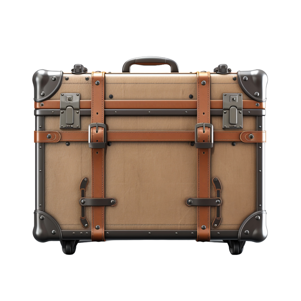 3d Suitcase isolated on transparent background png