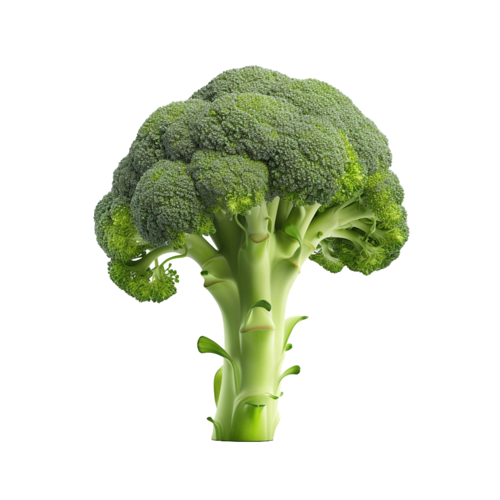 A broccoli 3d isolated on transparent background png
