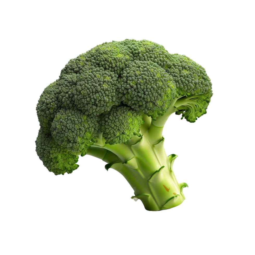 A broccoli 3d isolated on transparent background png