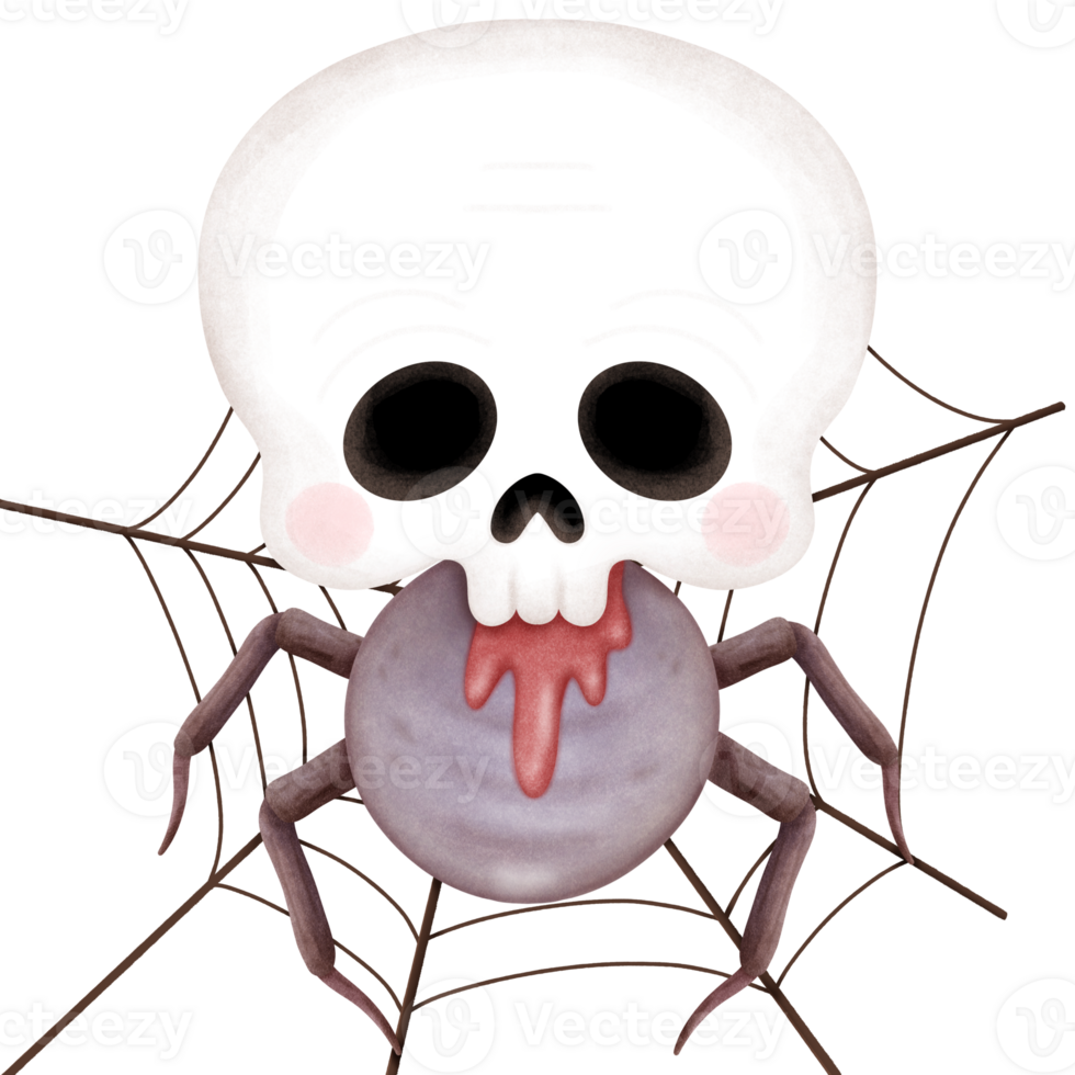 Skull ghost halloween png