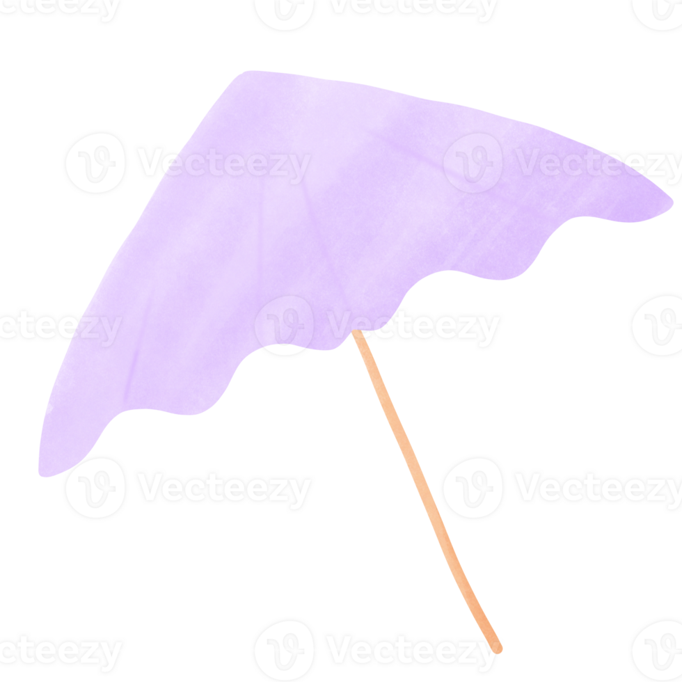 Watercolor umbrella illustration png