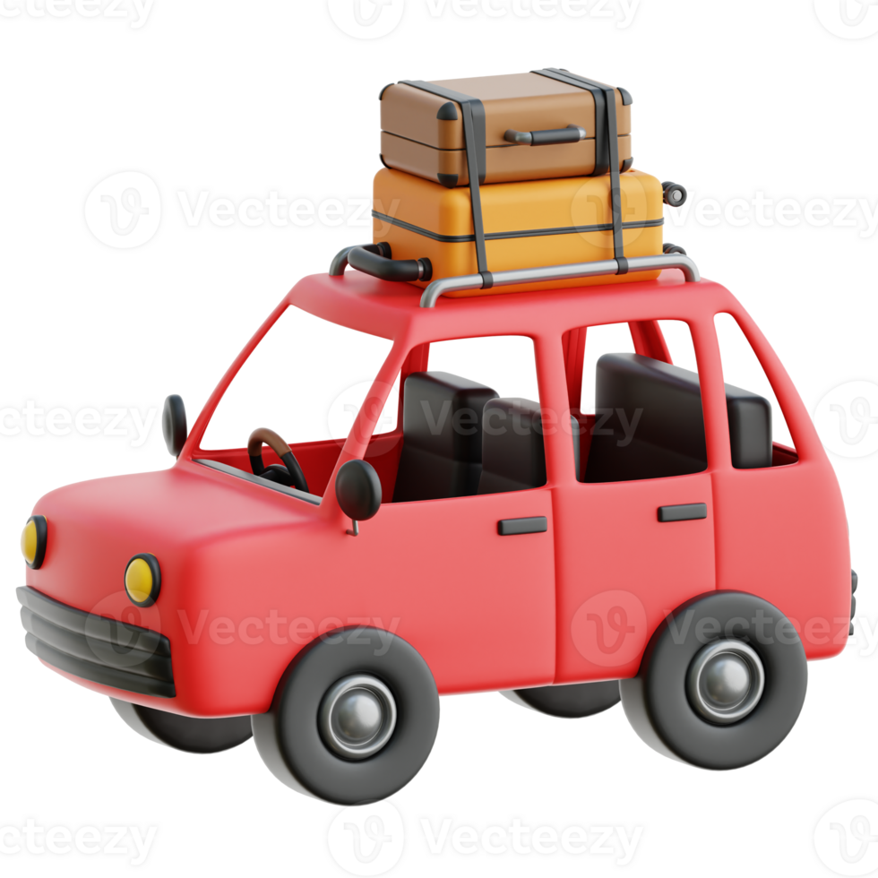 Travel Car 3d Illustration png