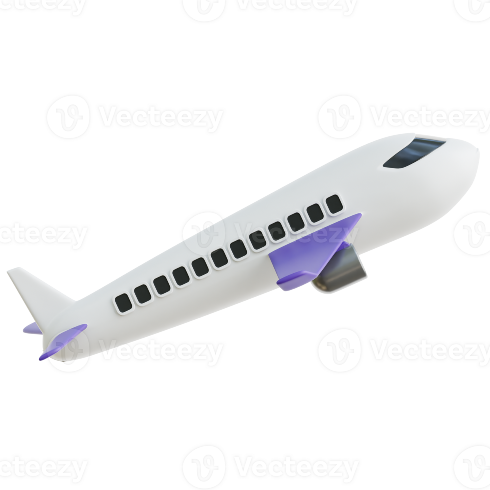 Airplane 3d Illustration png