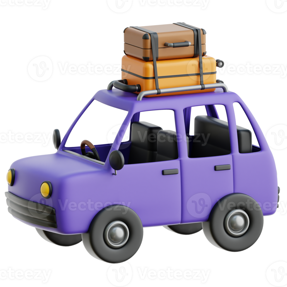 Travel Car 3d Illustration png