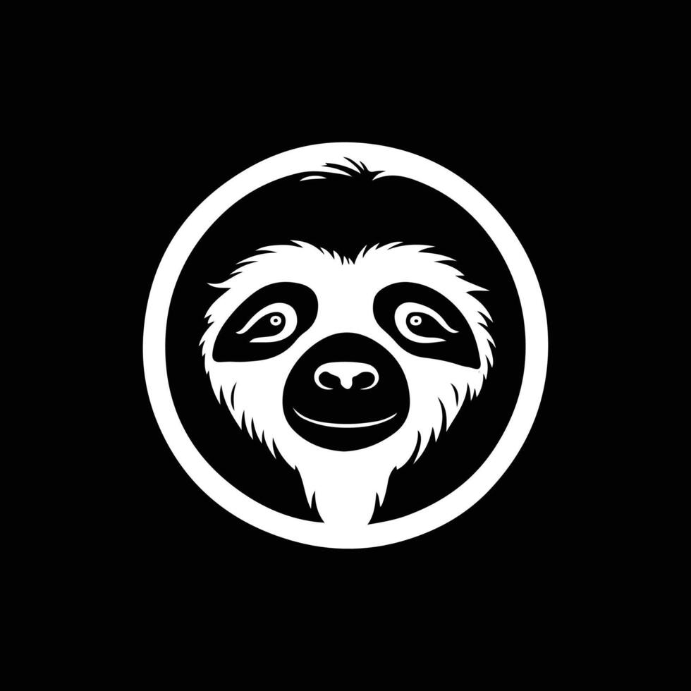 sloth art silhouette logo icon design black and white vector