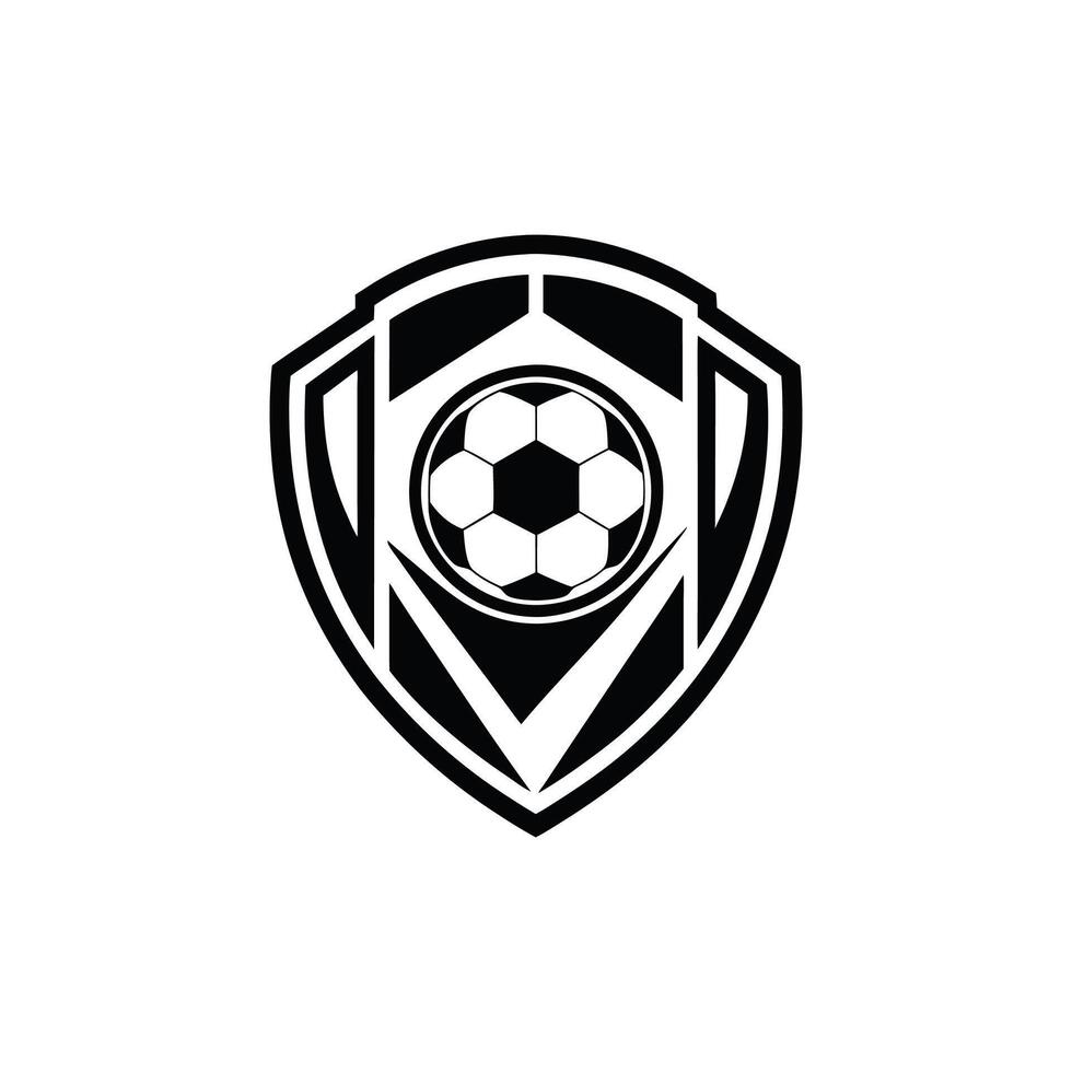 American soccer art silhouette logo icon design black and white vector