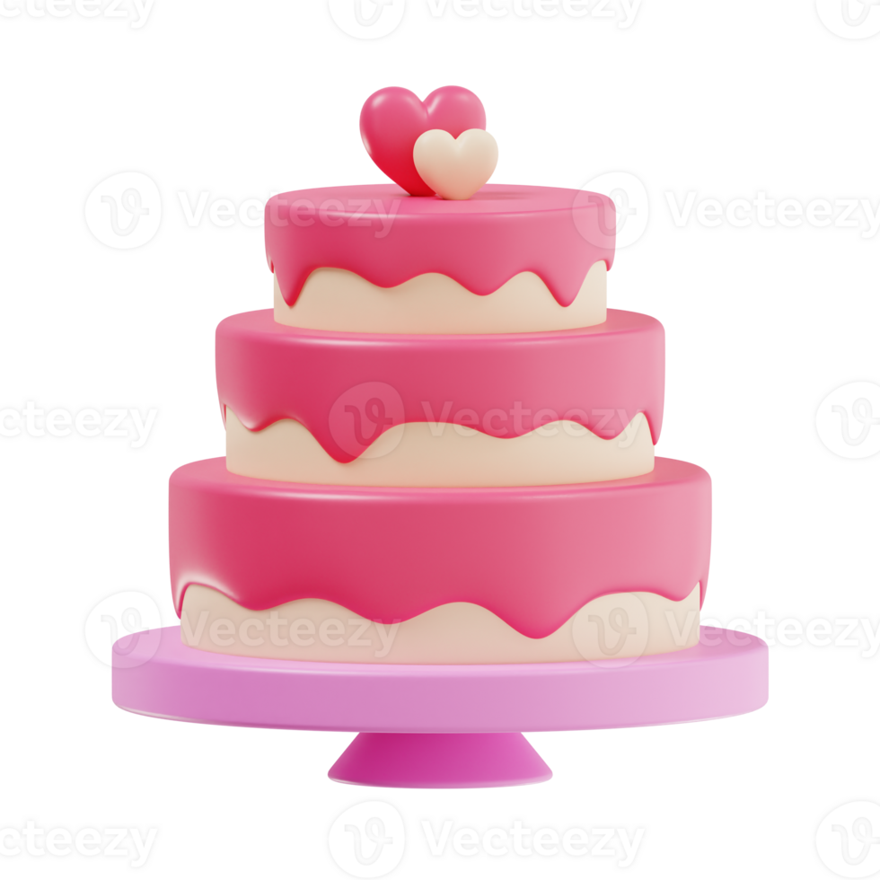 wedding cake 3d transparent background png