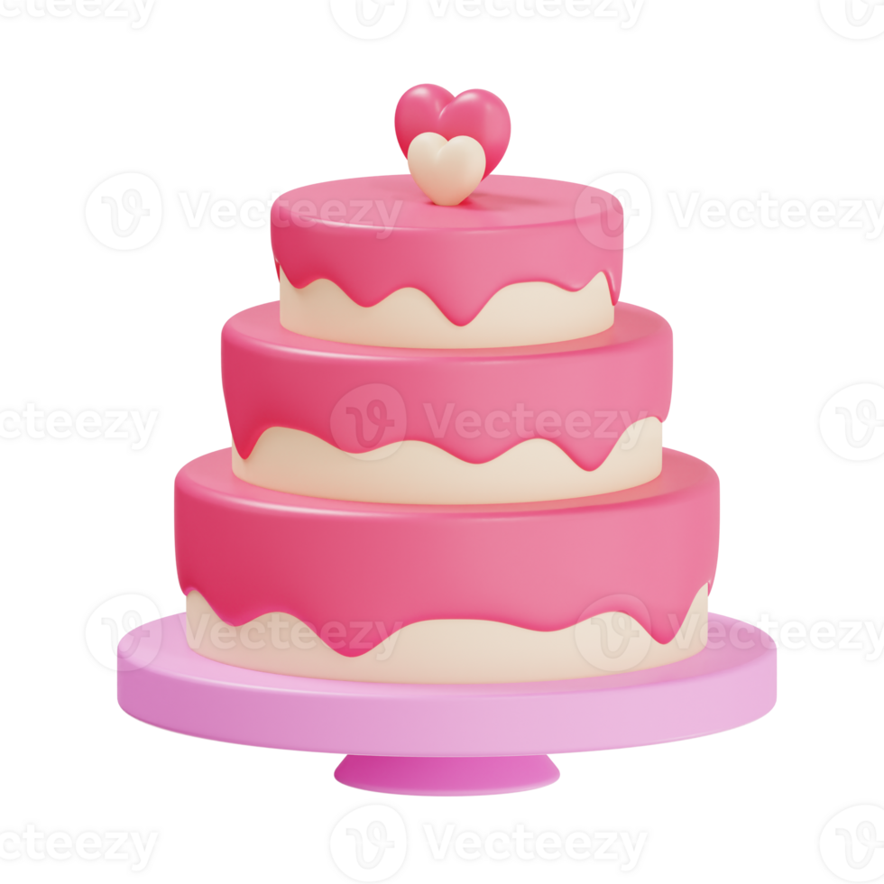 wedding cake 3d transparent background png