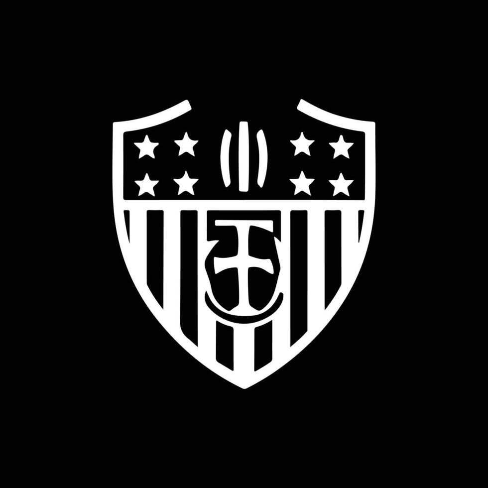 American football silhouette logo icon design black and white vector