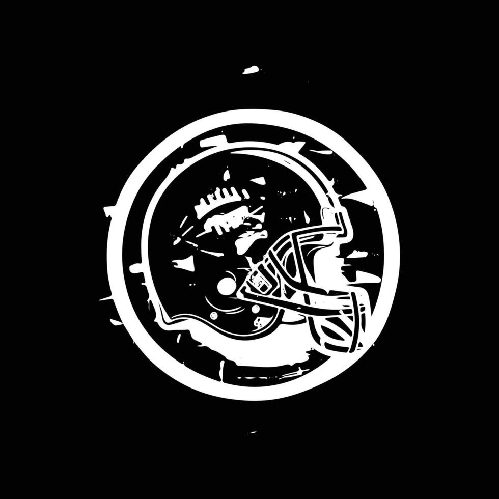 American football silhouette logo icon design black and white vector