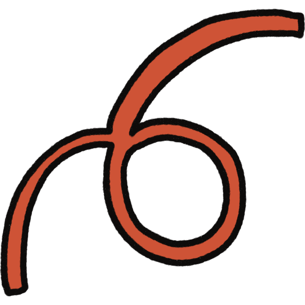 A curl red ribbon. illustration png