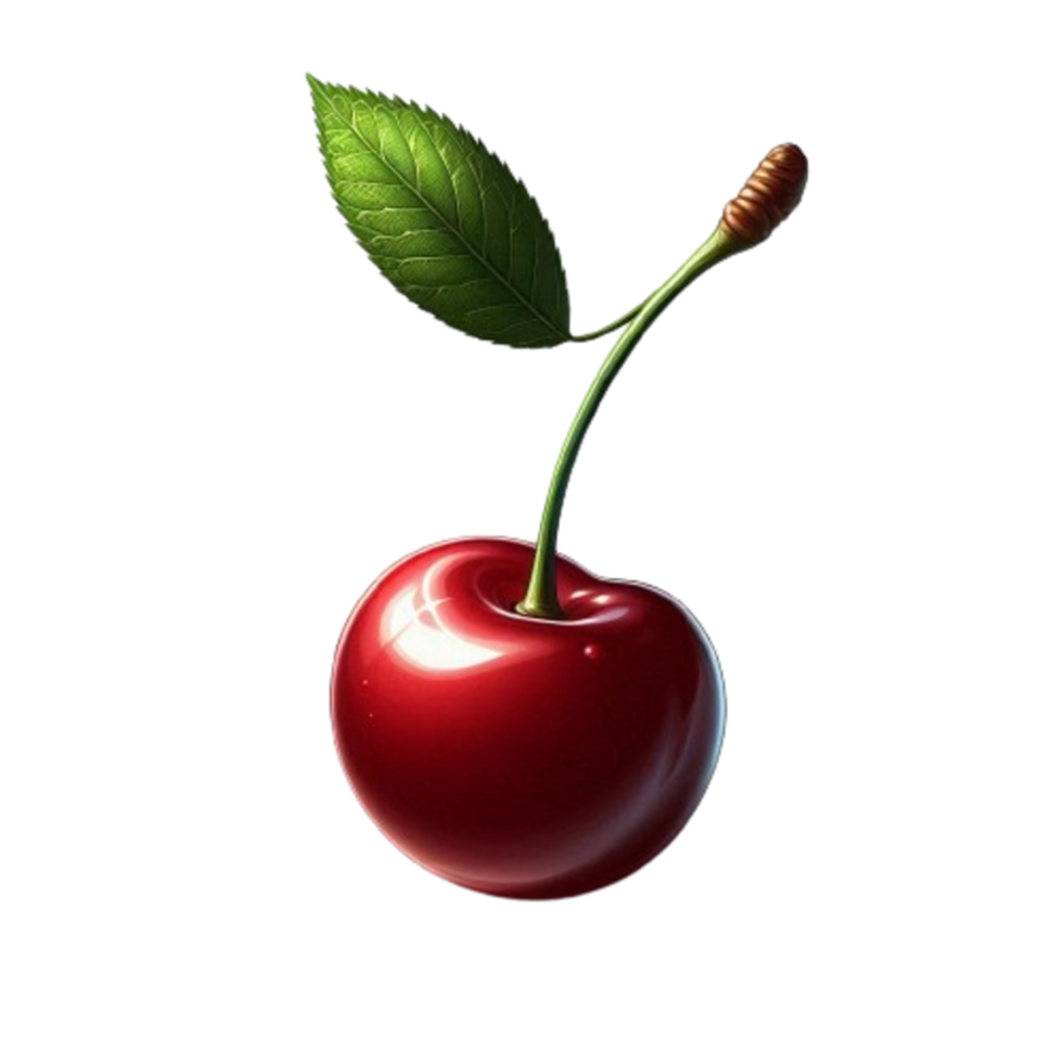 AIgenerated fresh healthy natural red cherry fruit isolated transparent background png