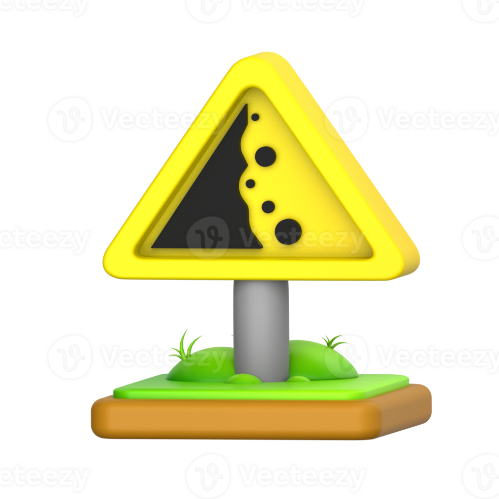 Falling rocks 3D Icon png