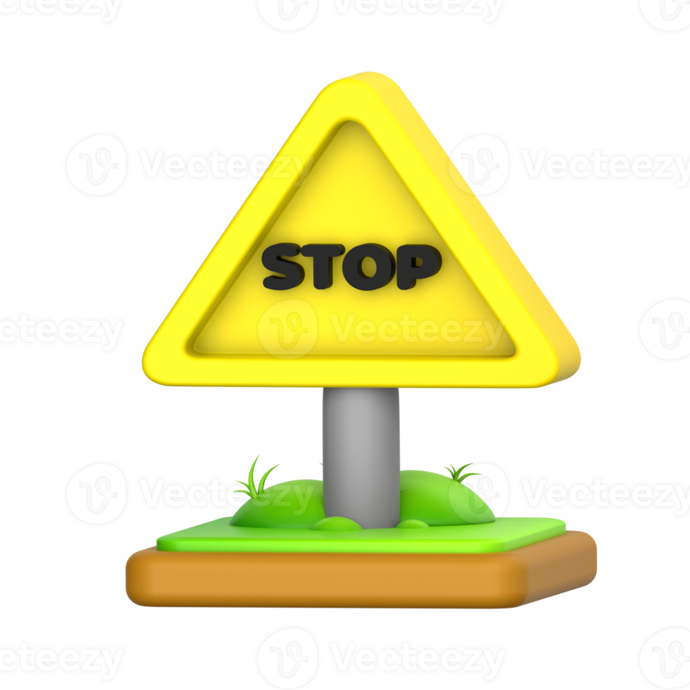 stop Board 3D Icon png