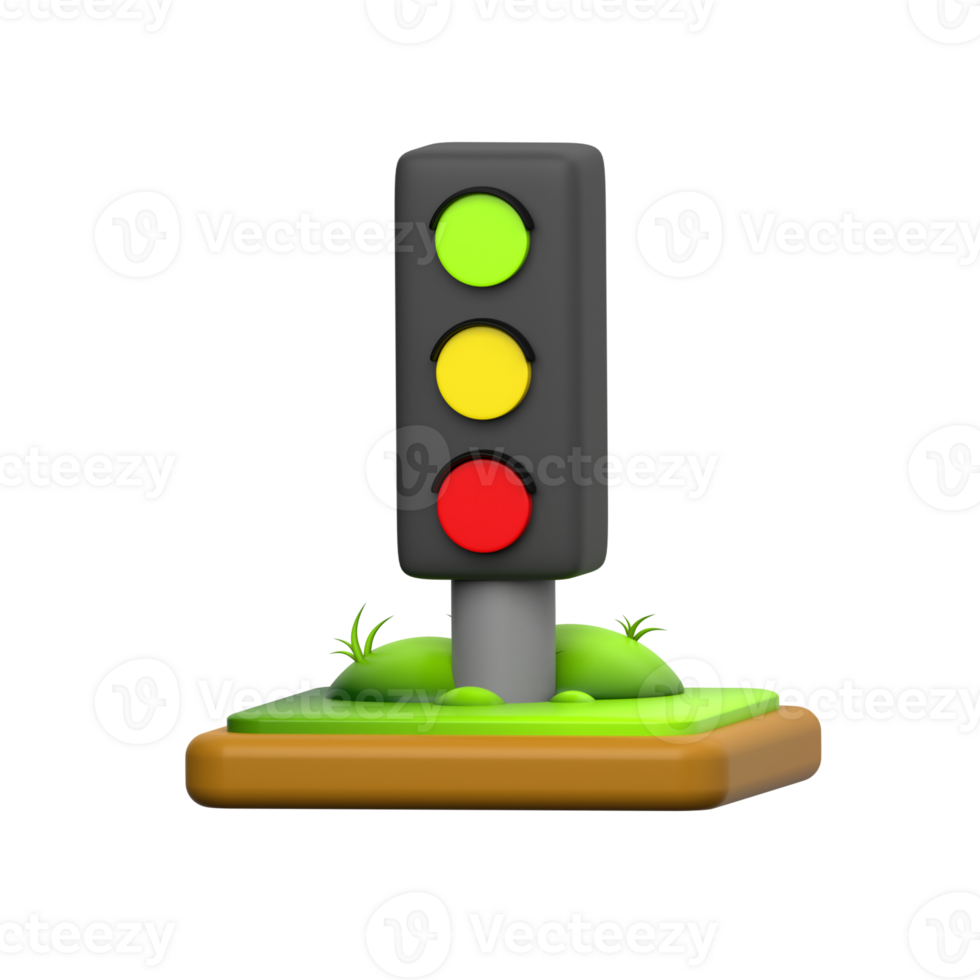 Traffic Light 3D Icon png