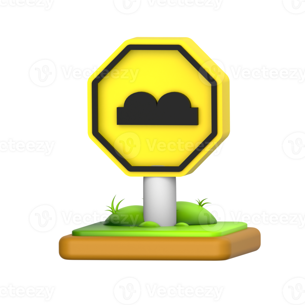 Bump Ahead 3D Icon png