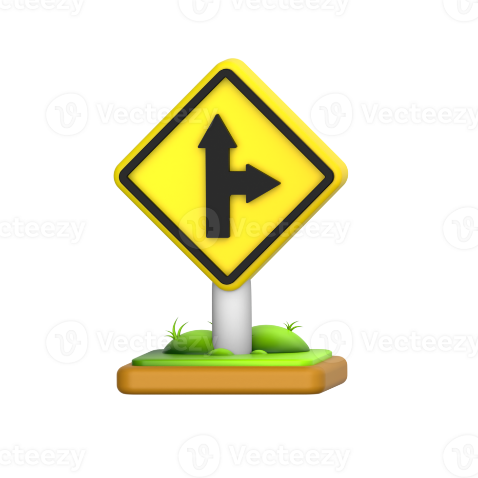 Direction Sign 3D Icon png