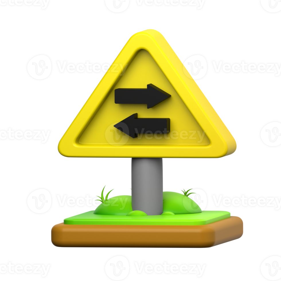 Two Way Road 3D Icon png