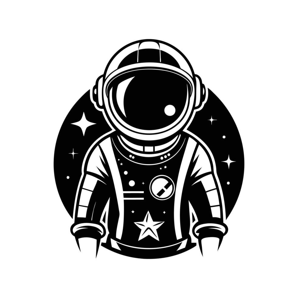 space astronaut illustration design on white background vector
