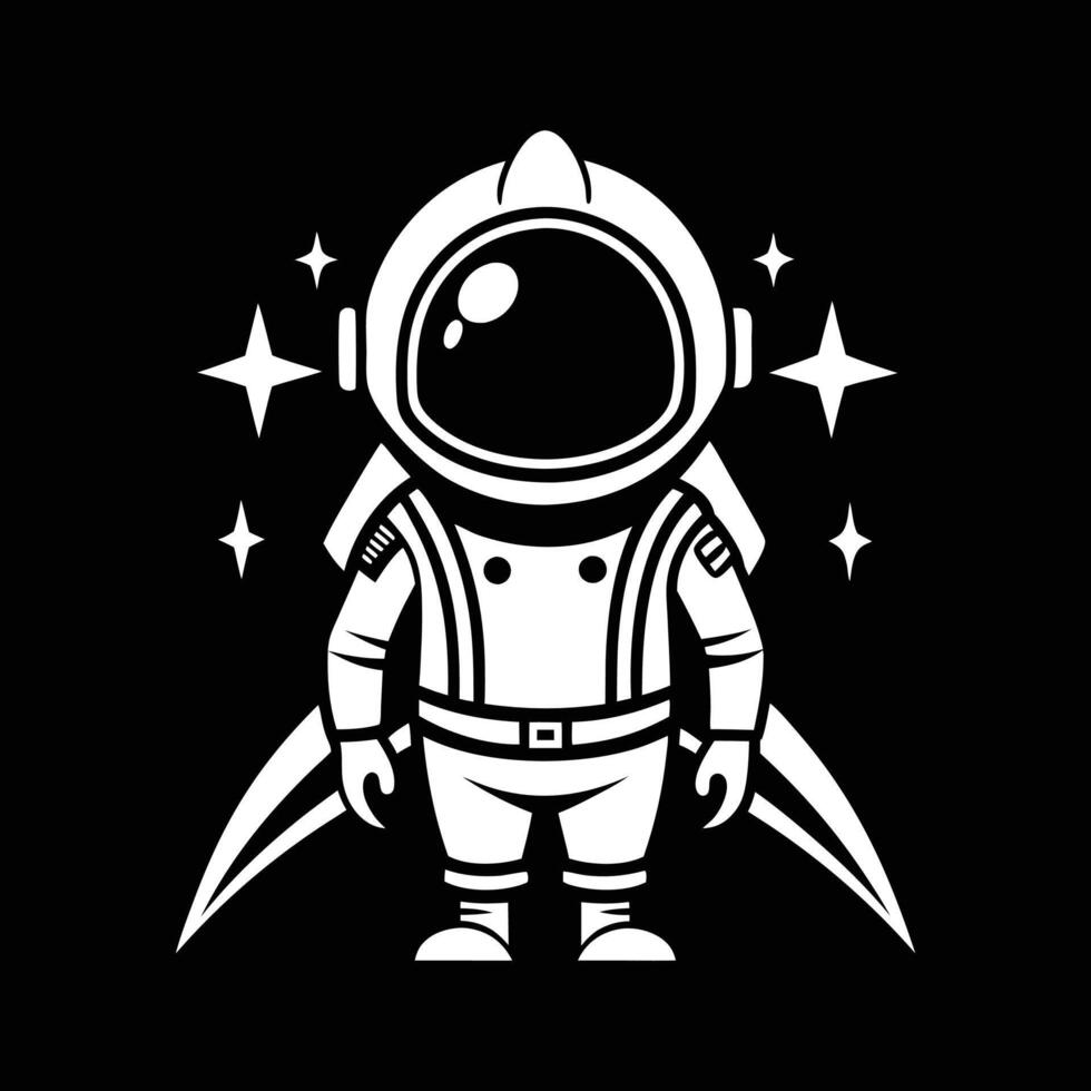 space astronaut illustration design on white background vector